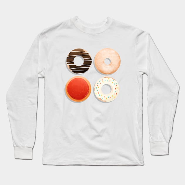 Donuts Long Sleeve T-Shirt by Moonchildart